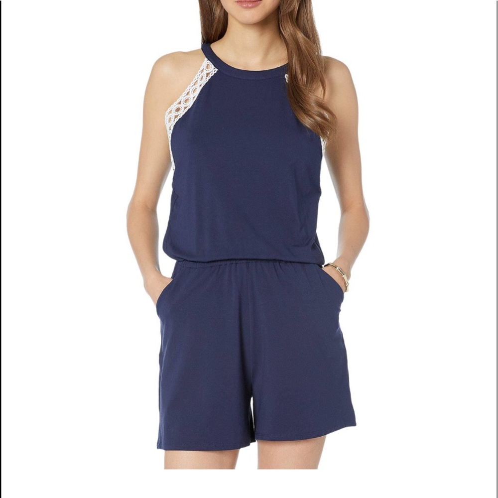 Lilly Pulitzer Lala Romper in True Navy